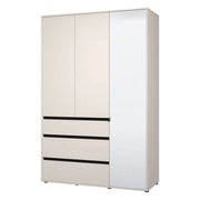Armadio Camera da Letto Ilbonoo, Guardaroba 3 Ante 4 Ripiani, 138x55 cm Bianco