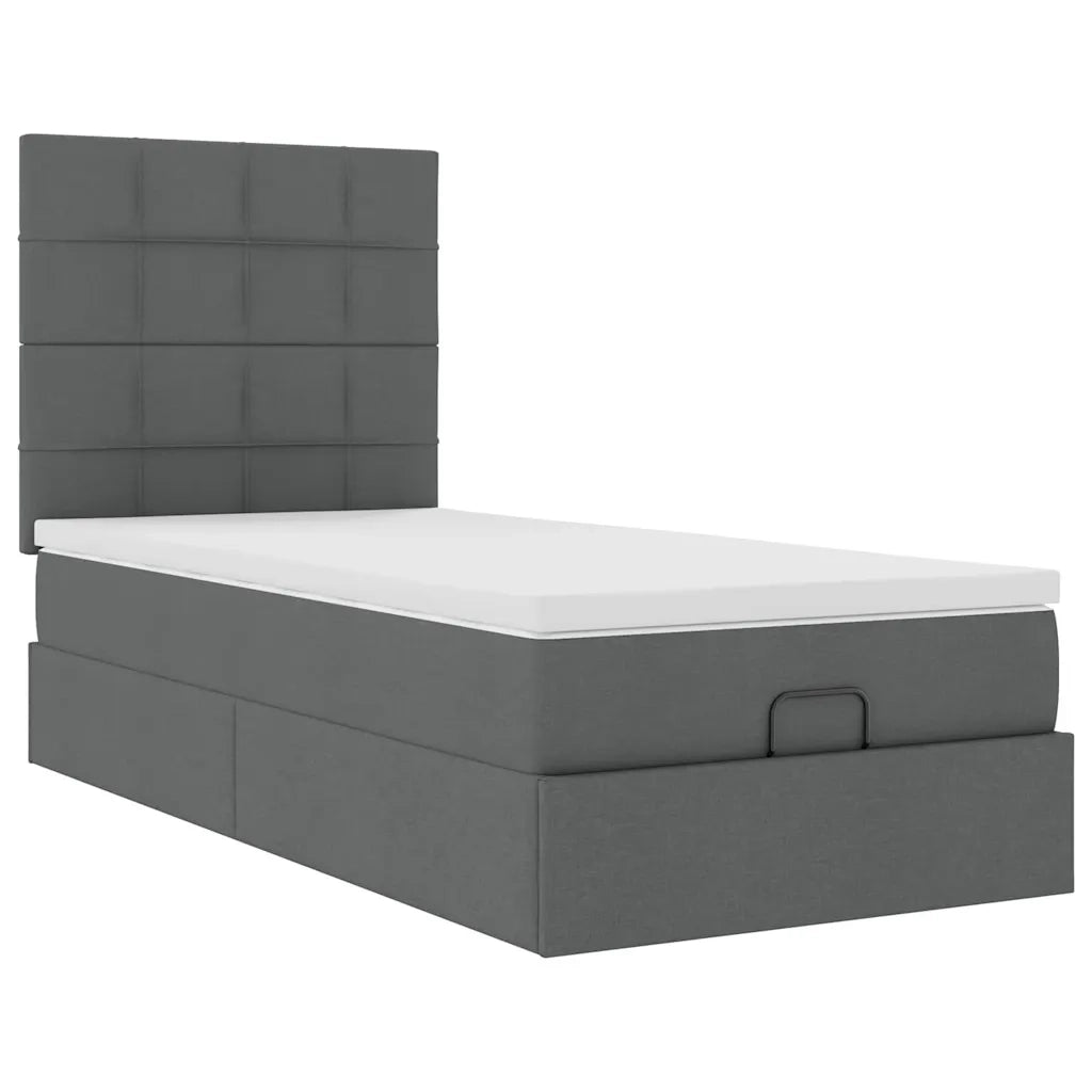 Struttura Letto Pouf con Materasso 90x190 cm in Tessuto 3313120