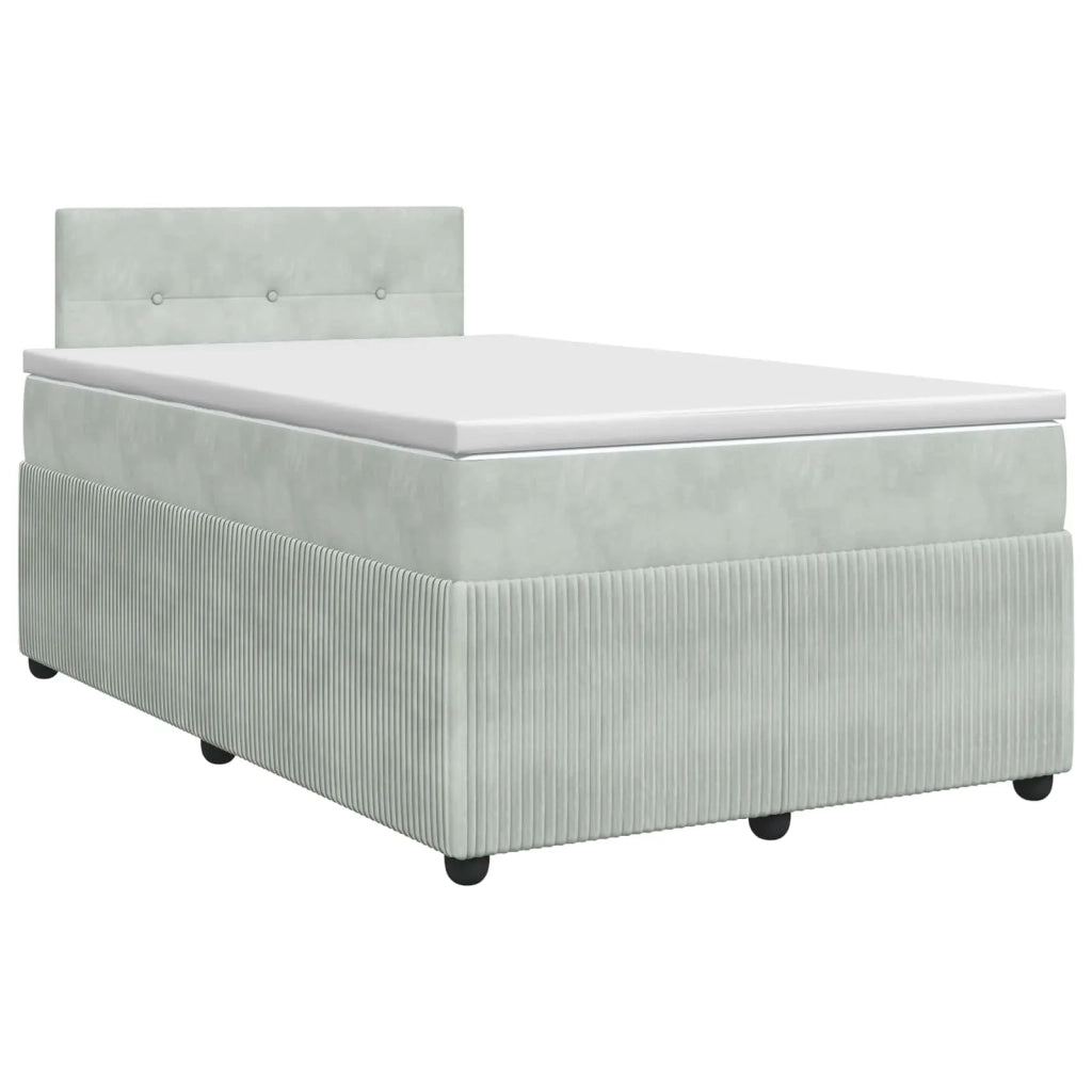 Letto box spring con materasso Grigio Chiaro 120 x 200 cm 3451655