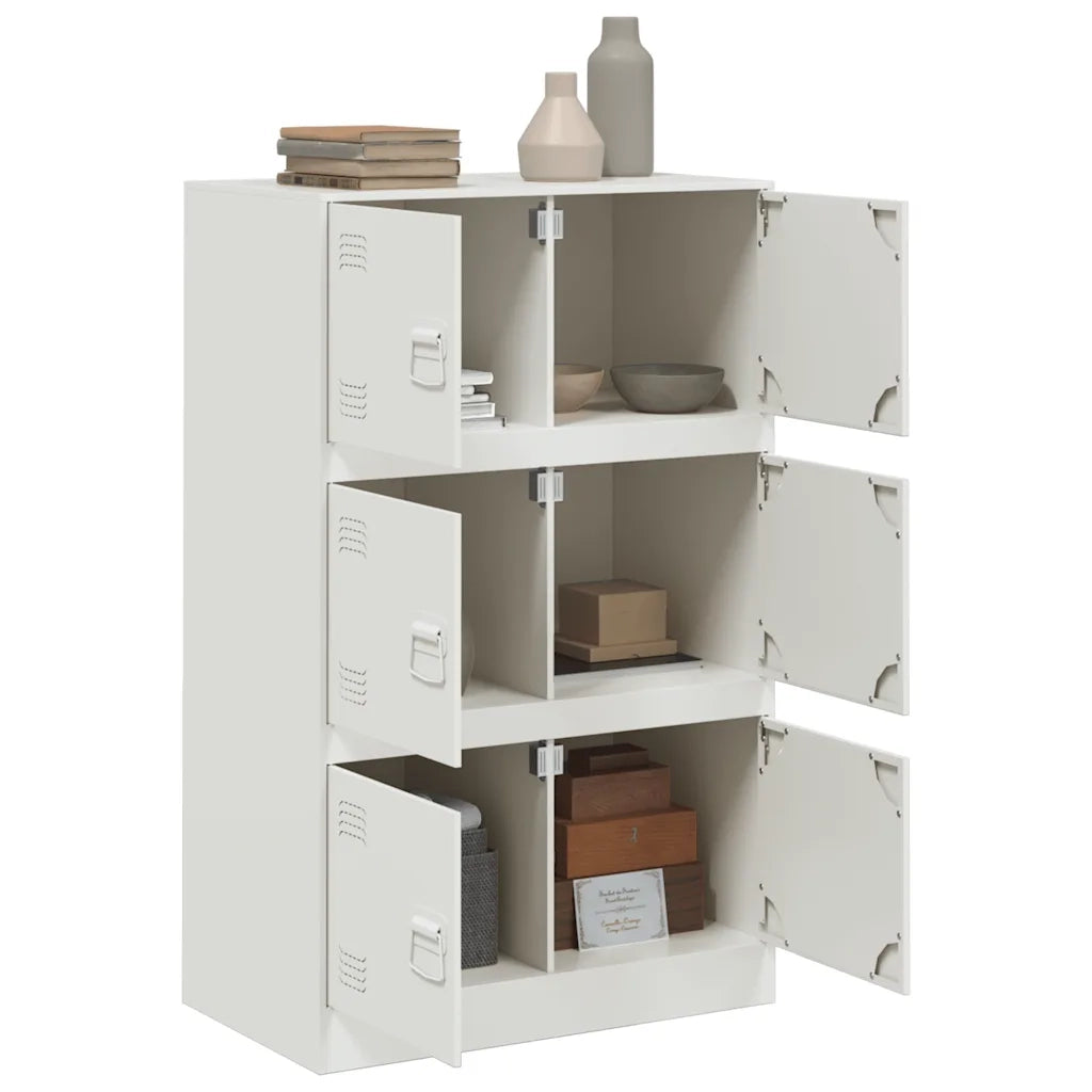 Credenza Bianca 67x39x107 cm in Acciaio
