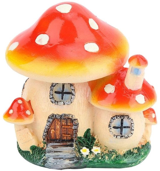 Decorazione Miniaturo per Giardino - Statua in Resina - Alta 9,5 cm - Ornamento per Giardino