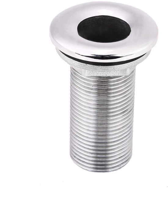 Borddurchlass 1 1/4 Zoll - Acciaio Inossidabile 316 - Finestrino Liscio - Resistente All'Ossidazione - Viti 25/38 mm - affidabile per Barche - Valvola di Scarico