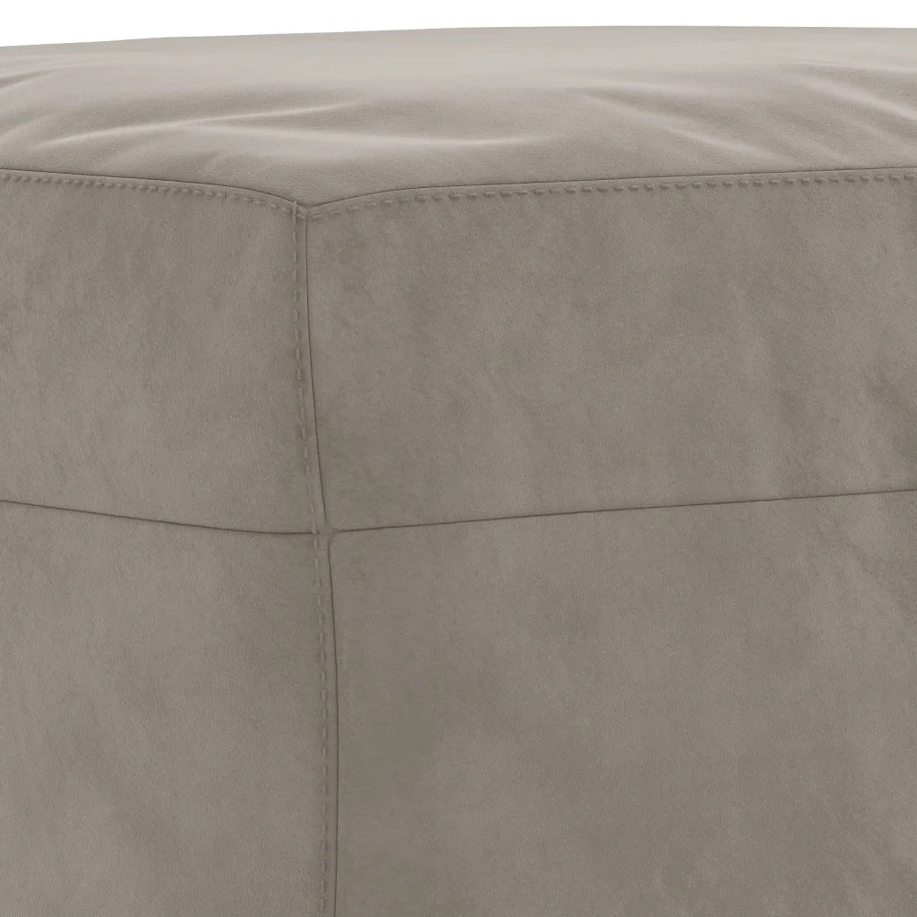 Panca-Sgabello Grigio chiaro 100x35x41 cm in Velluto