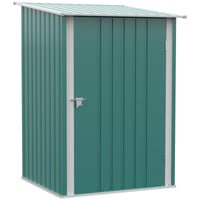 Casetta Box da Giardino Porta Attrezzi 100x103x160 cm in Acciaio Galvanizzato Verde
