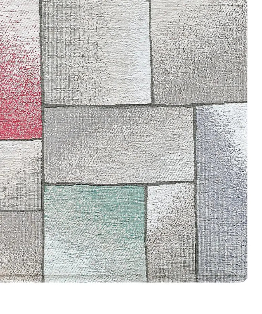 Tappeto Arredo TETRIX MULTICOLORE salotto soggiorno camera, disegno geometrico stile mondrian arte moderna, multiuso lavabile antiscivolo cm.140x200