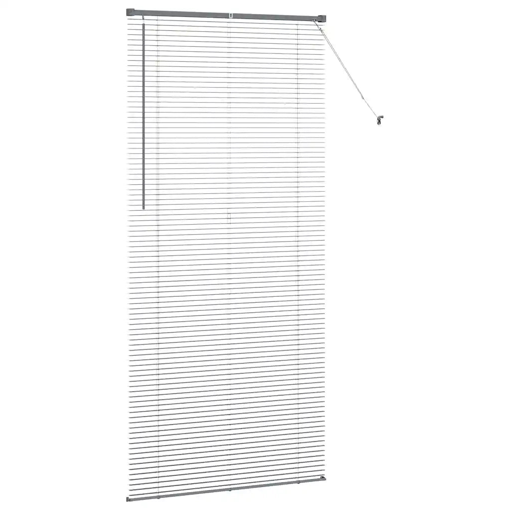 Tendaggi a Veneziana | Tenda a lamelle Grigio scuro 220 x 105 cm Alluminio