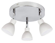 Plafoniera LED Candellux Roy 3 luci cromata 32 cm calda