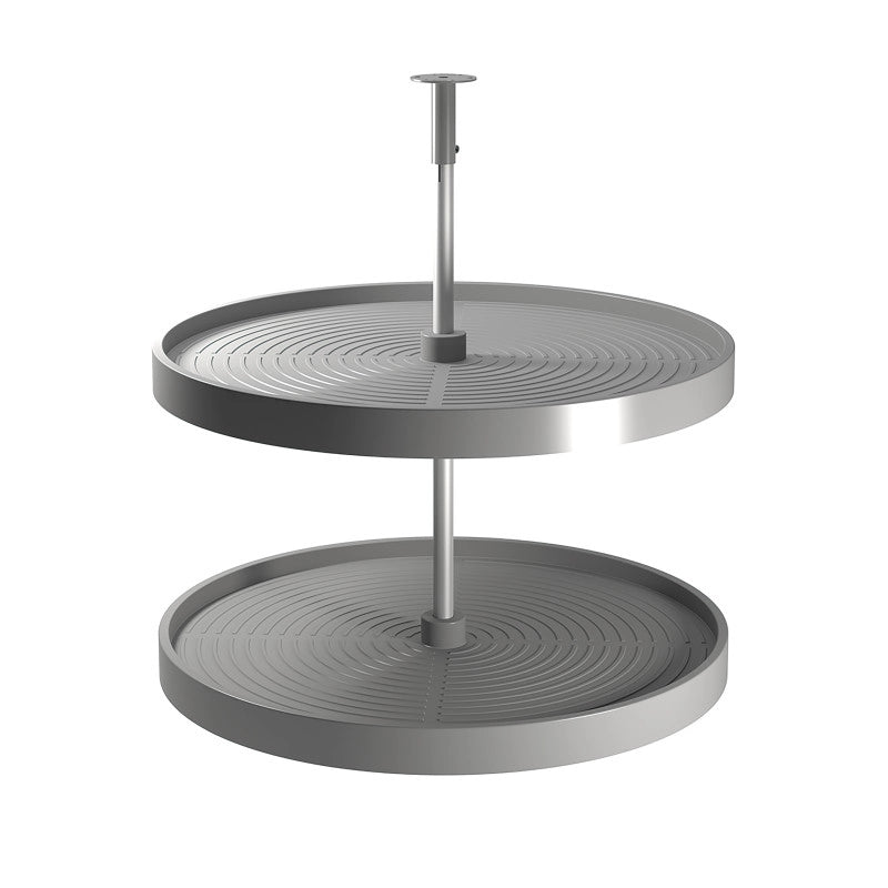 Emuca Tappeto antiscivolo per cassetti, effetto tessuto, lunghezza 20m x 480mm, Tecnoplastica, Grigio antracite