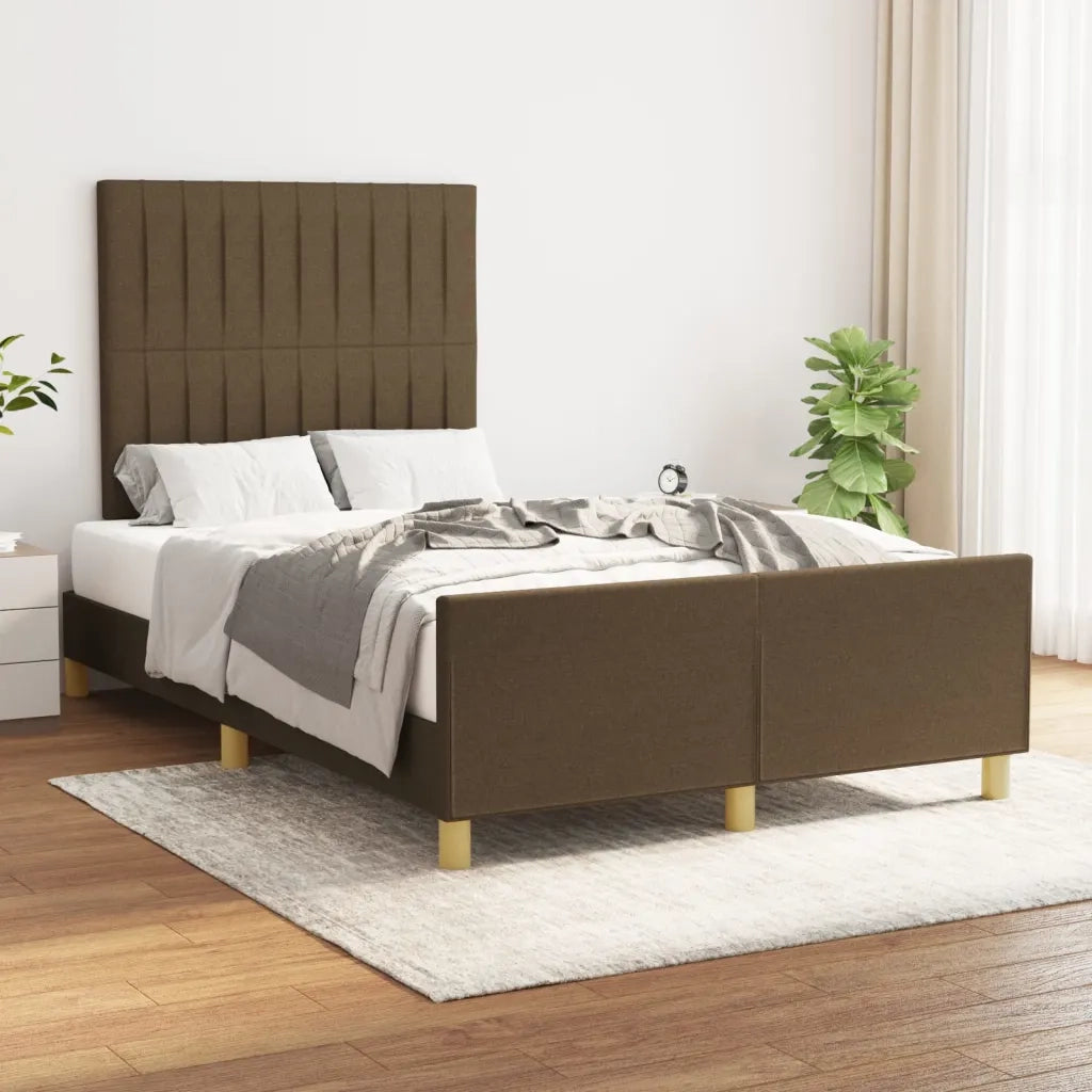Giroletto senza Materasso Marrone Scuro 120x200 cm Tessuto 3125206