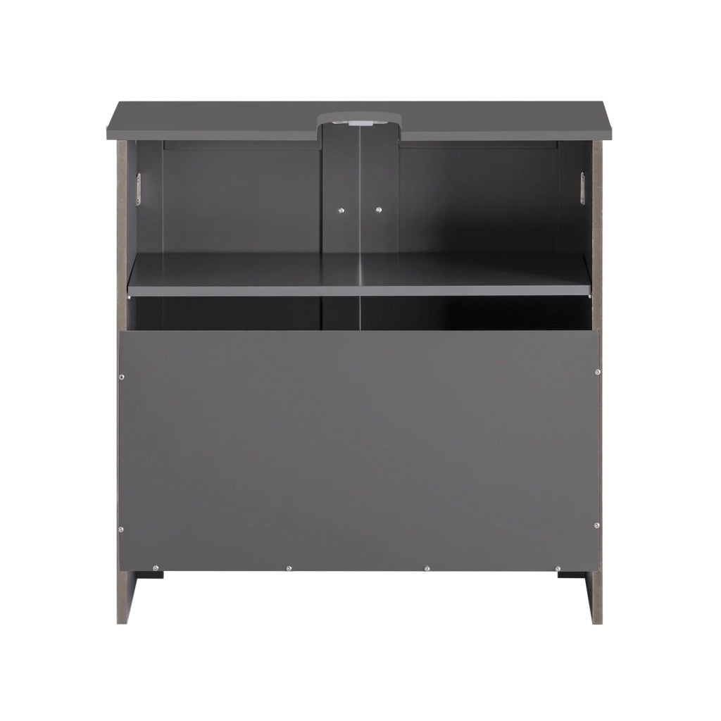 Mobile sottolavabo per Bagno con 2 Ante mobili bagno L60*P30*A60 cm Grigio BZR18-DG
