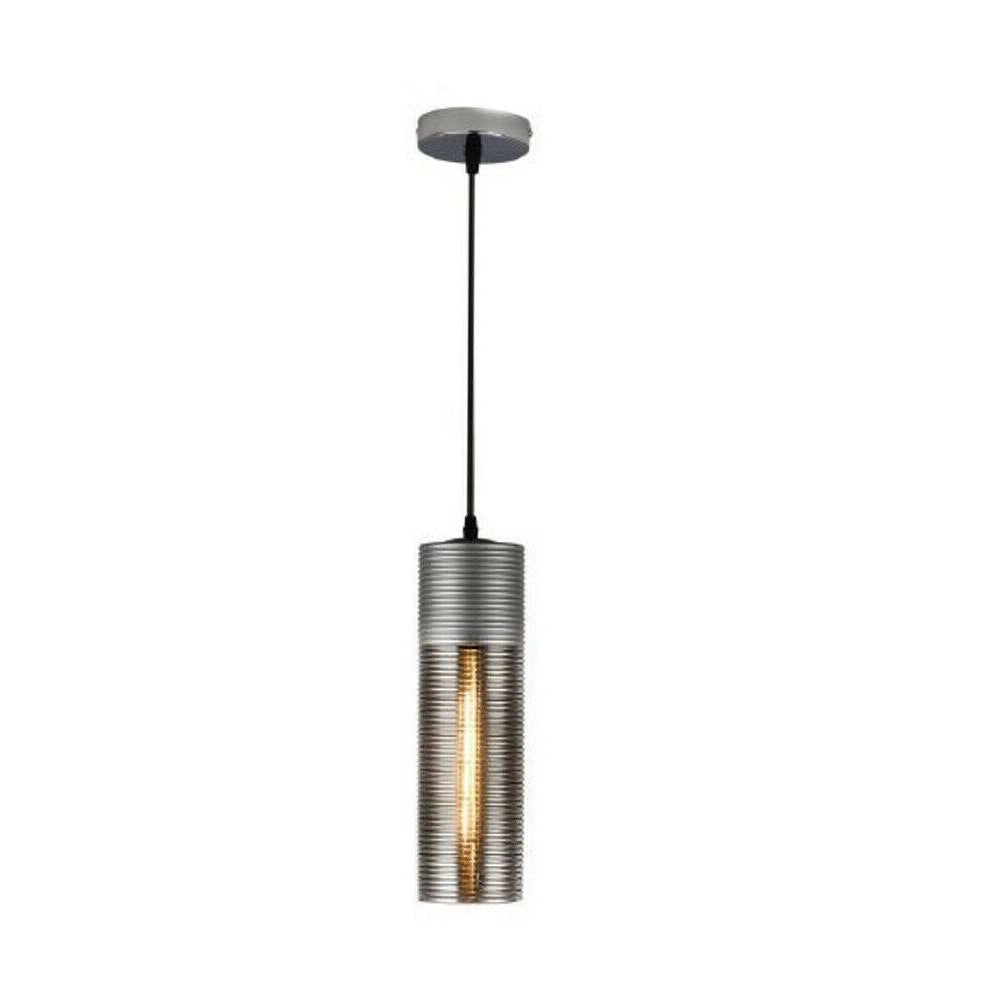 Trade Shop - Lampadario Soffitto Cilindrico In Vetro Lampada A Sospensione Attacco E27 A36-03 -