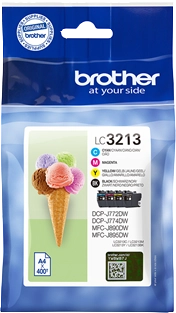 Brother LC3213VAL cartuccia d'inchiostro 4 pz Originale Resa elevata (XL) Nero, Ciano, Magenta, Giallo