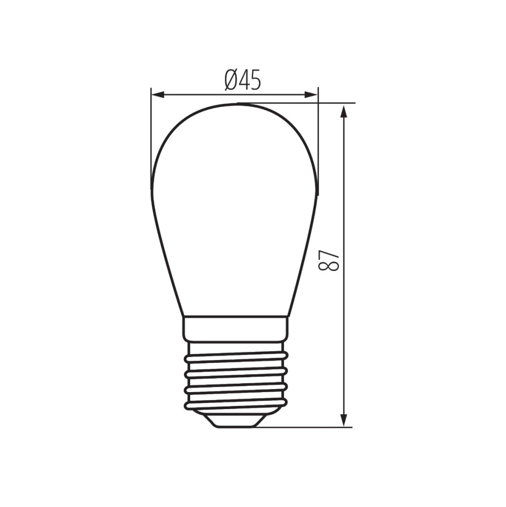 Lampadina LED Filament ST45 E27 0,9W rossa Kanlux esterna