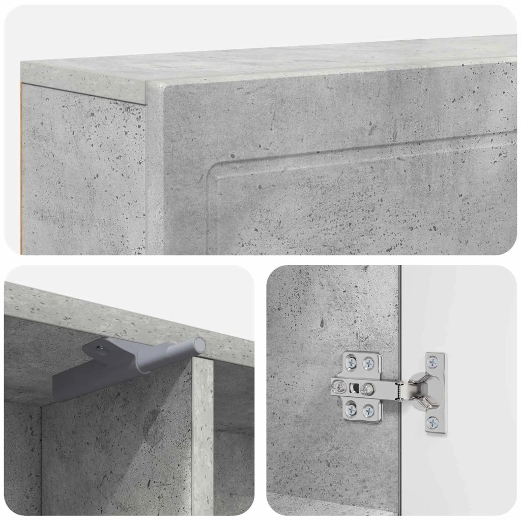 Cornice per camino Grigio Cemento 102 x 18 x 100,5 cm 8006609