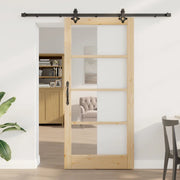 Porta scorrevole ORKDAL Naturale e Nero 93 x 202 cm 3332203