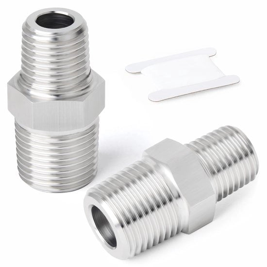 Connettore BSP in acciaio inox 304 - rottura di tubo - congiuntura a 6 dita - BSP-Fitting 1/2" x 1/4" - lavori di fonderia - congiuntura a 6 dita