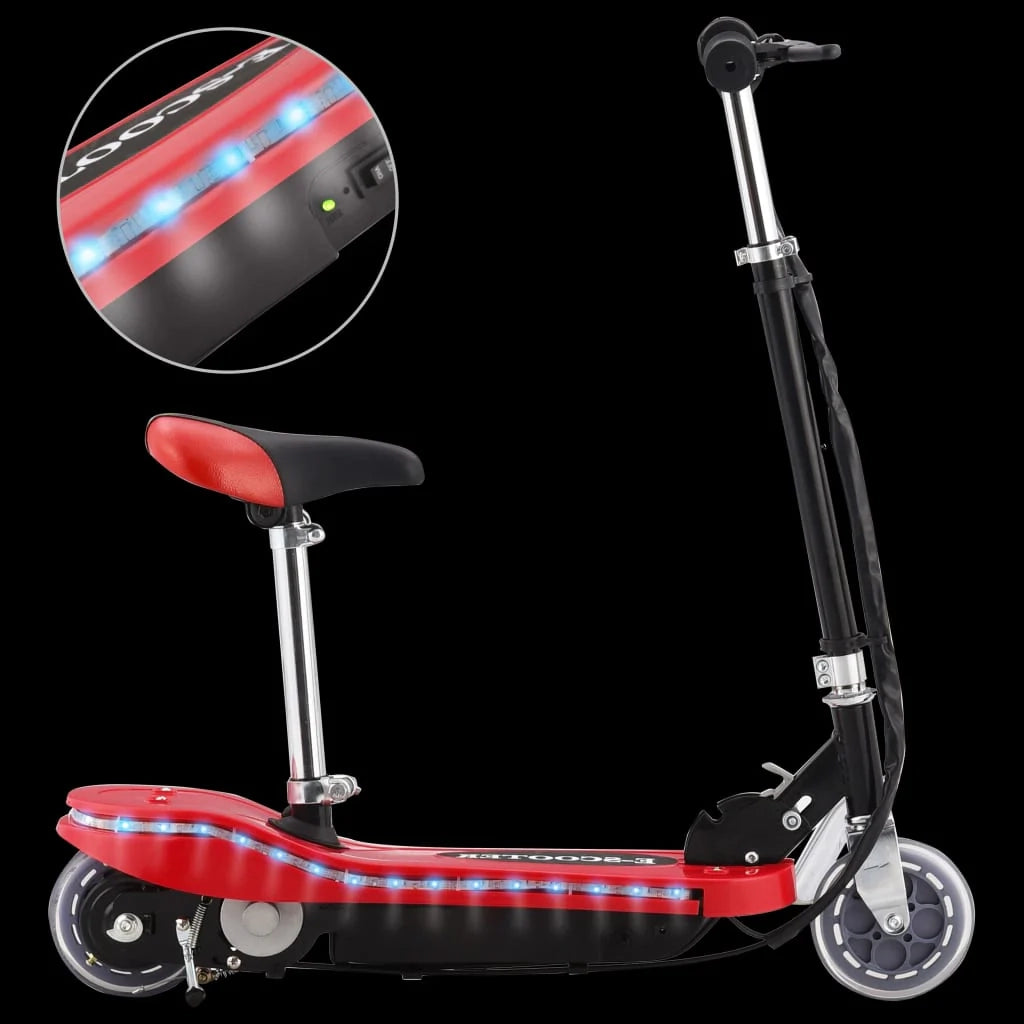 Monopattino elettrico con sedile e luce LED 120 watt rosso 02_0004608