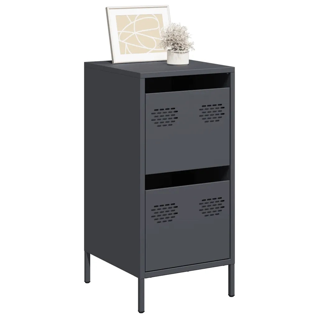 Credenza-Buffet-Armadio da cucina Antracite 35x39x73,5 cm in Acciaio Laminato a Freddo 449466