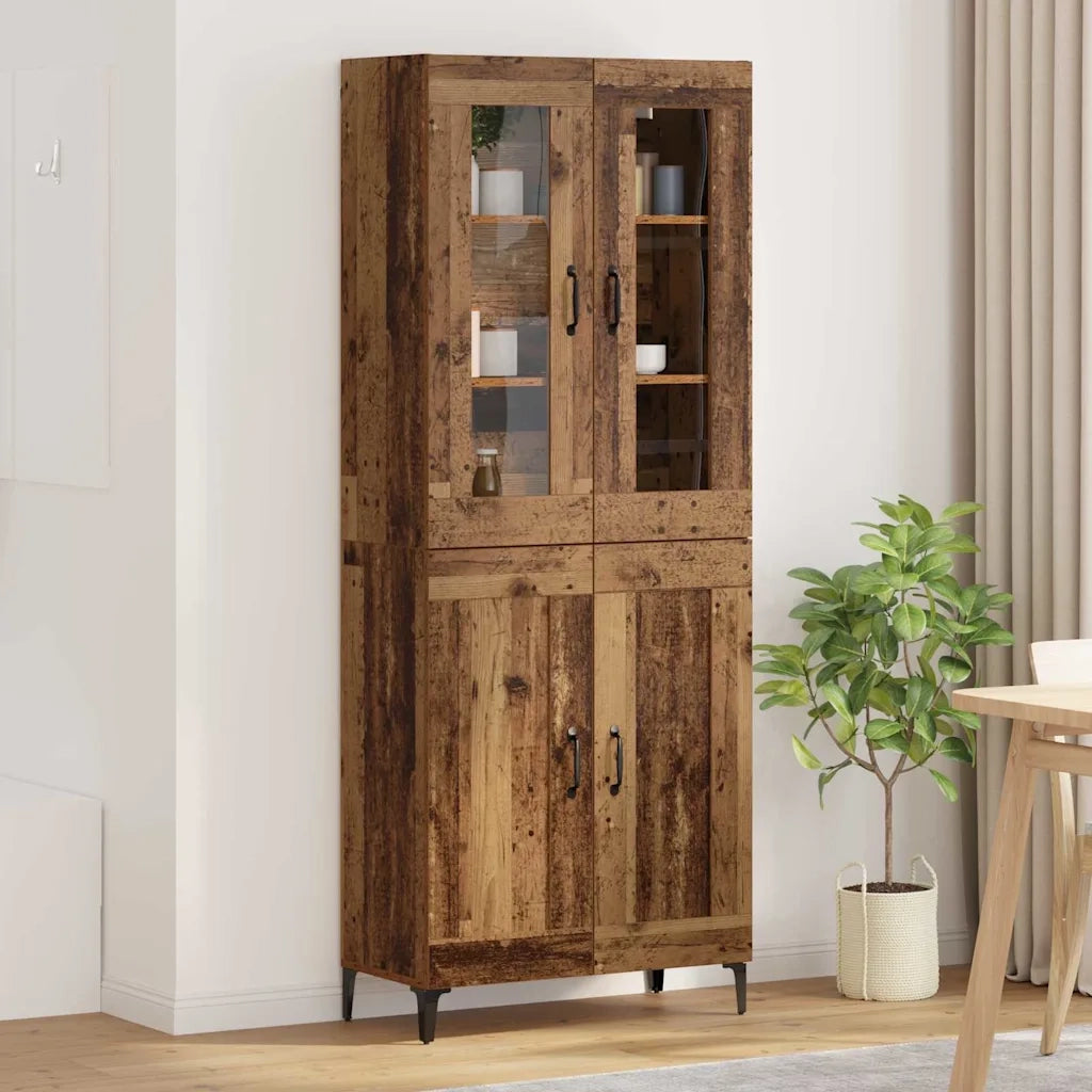Credenza-Buffet-Armadio da cucina Legno vecchio 69,5 x 34 x 180 cm Legno multistrato 279142