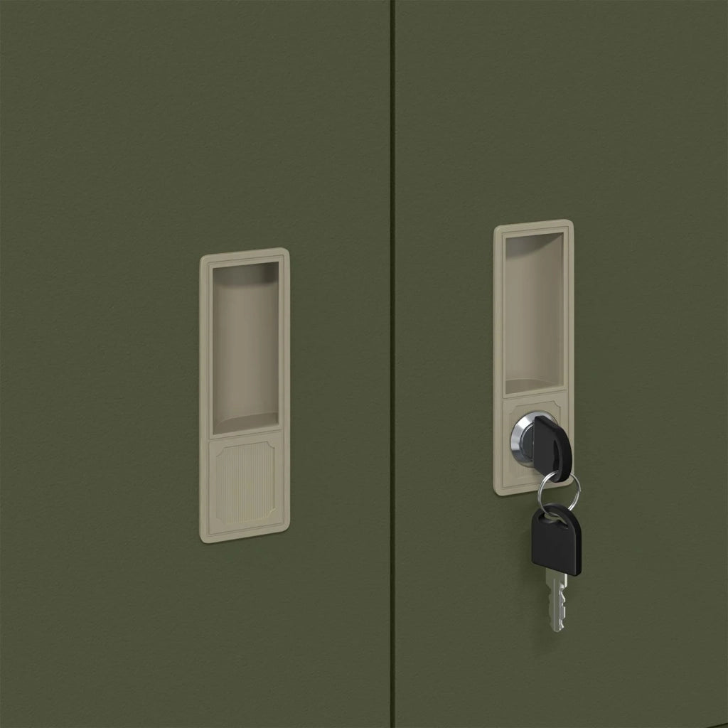 Armadio Verde oliva 60 x 40 x 40 cm Acciaio