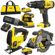 Stanley FatMax SFMCK412MDS – Combo Kit 18 V V20:4 Utensili+2 Batterie+Caricatore