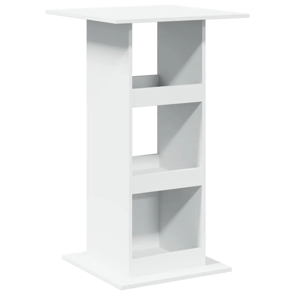 vidaXL Tavolo Bar con Portaoggetti Bianco 60x60x102 cm in Truciolato