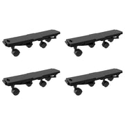 Carrelli da Trasloco con 4 Ruote 4 pz Neri Polipropilene 170 kgcod mxl 124339