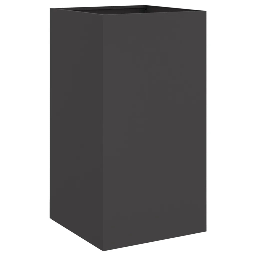 Fioriera | Cassetta per fiori | Vaso Nera 42x38x75 cm in Acciaio