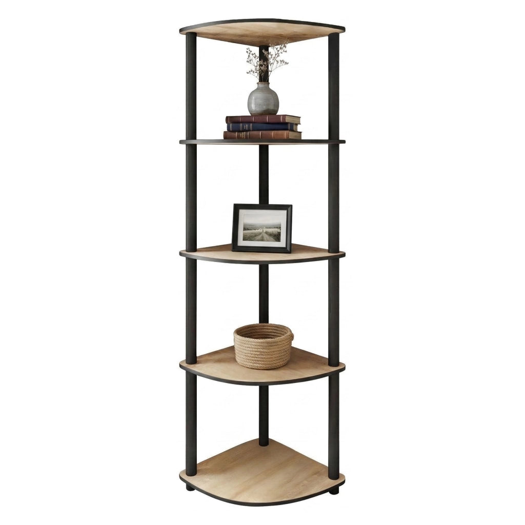 Biblioteca Sessanio, Libreria 4 Ripiani, 34x34x139h cm Marrone Rovere