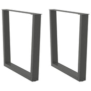 Set di 2 gambe moderne per tavolo da pranzo a forma di V 90 x 72-73,3 cm con piedini regolabili in acciaio antracite 02_0056940