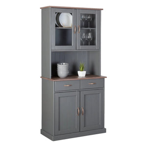 Madia Milzano, Credenza 2 Cassetti, 90x45x191h cm Grigio