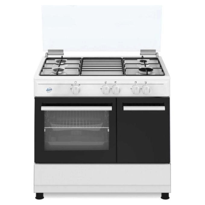 Ducati SD490GWE Cucina a Gas libera installazione 4 Fuochi con Forno elettrico 59 Litri 90x60 cm Bianco