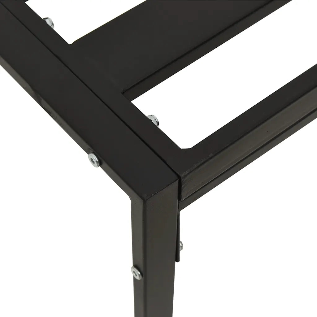 Sedia da giardino-Poggiapiedi Giardino con Cuscini Sabbia 2pz 60x60x35 cm Acciaio
