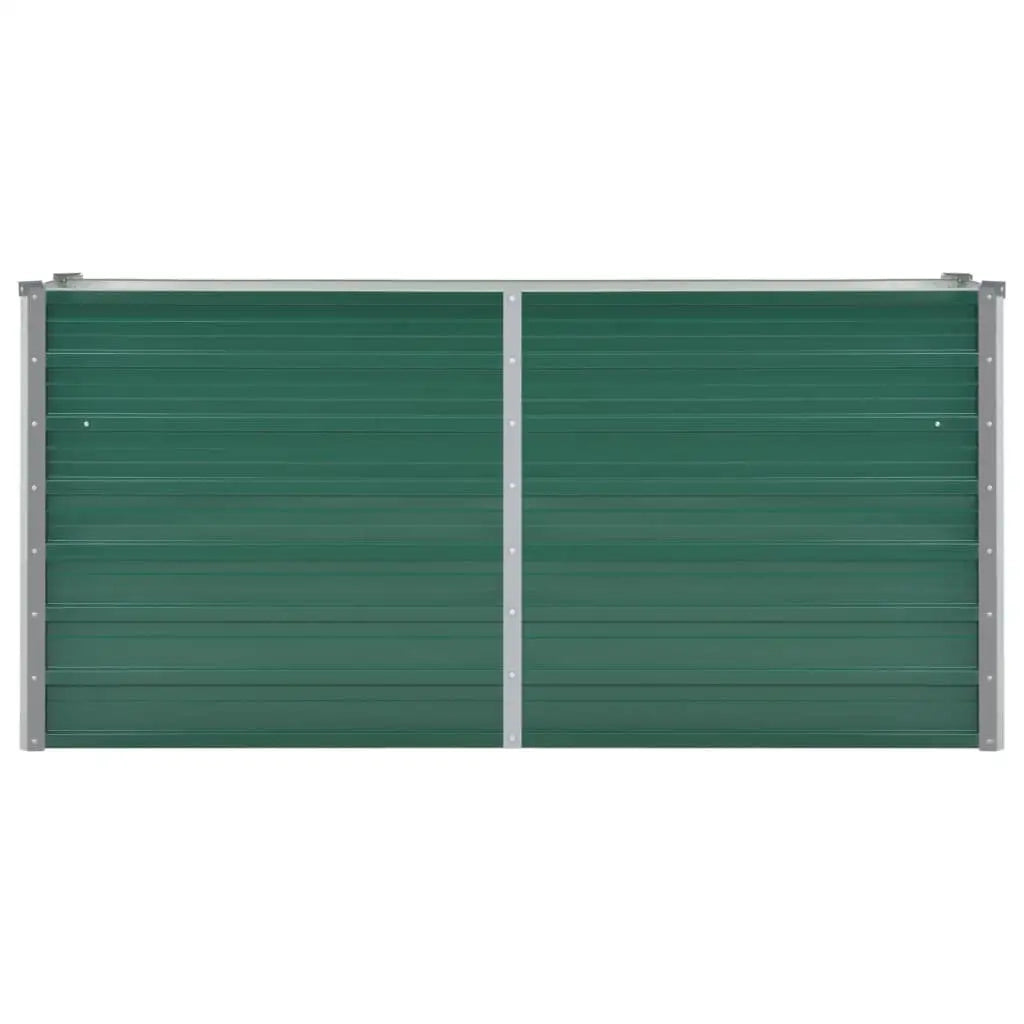 Letto Rialzato Giardino in Acciaio Zincato 160x40x77 cm Verde 44849