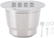 Capsule per caffè riciclabili - In acciaio inossidabile - Compreso cucchiaio/brush - Compatibile con U/CITIZ/PIXIE - Leggero e compatto - Duratura fino a 10 anni - Capsule per caffè