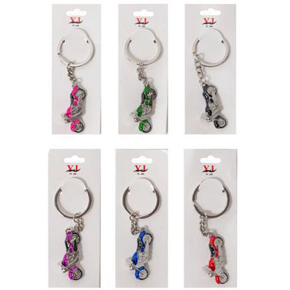 Trade Shop - 12 Portachiavi Porta Chiave Bomboniere Confetti A Forma Di Moto Per Compleanno -