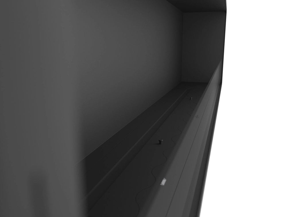 Camino a Bioetanolo da Incasso 204,4x59,4x30 cm Inside 2000 Slim Nero con Vetro