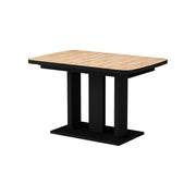 Vicco Tavolo da pranzo Estensibile Rovere nero/oro 120/160 x 80 cm 2 parti