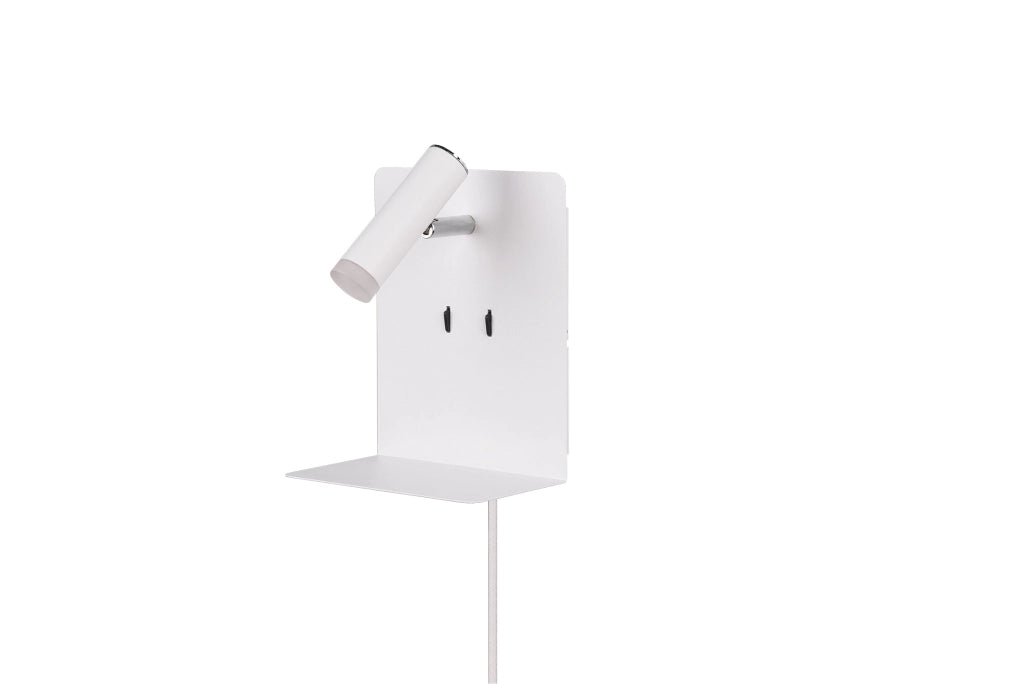 Applique da Interno a LED in Metallo Bianco Opaco