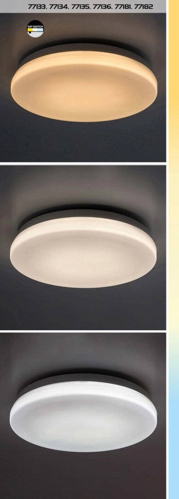 Plafoniera esterna LED quadrata bianca 24cm 12W IP44
