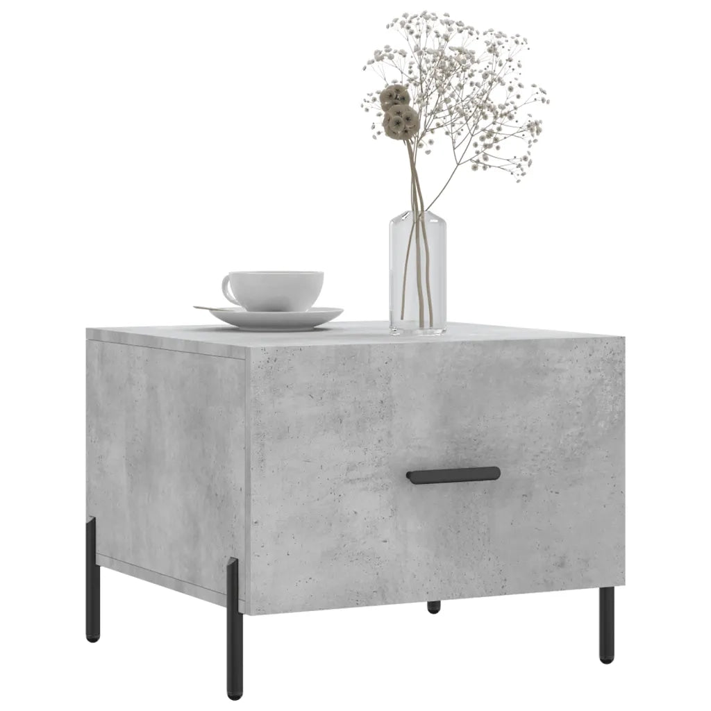2 pz Tavolini salotto | Tavolino da caff¨¨ | Tavolino da Soggiorno Grigio Cemento 50x50x40 Legno Multistrato