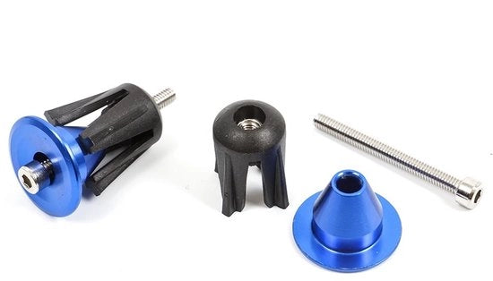 Regolatore di sterzo universale in alluminio - 2 doppi di sterzo - stop sterzo - diametro 21,6 mm - doppio di sterzo