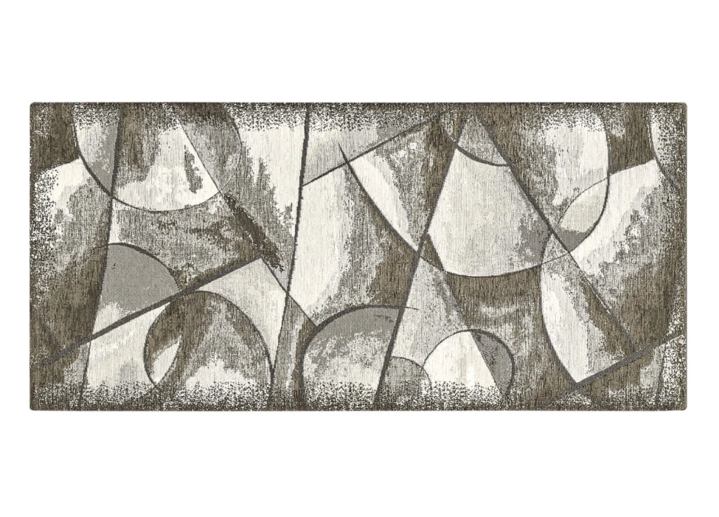 Tappeto Passatoia Cucina Corsia Retro Antiscivolo Disegno Universo By Suardi - 55x190 - Fango