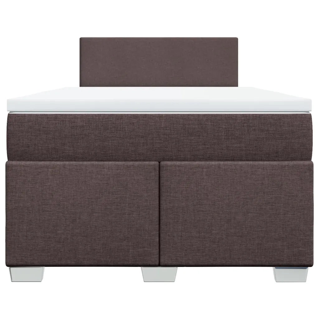 Giroletto a Molle con Materasso Marrone Scuro 120x200cm Tessuto 3288151