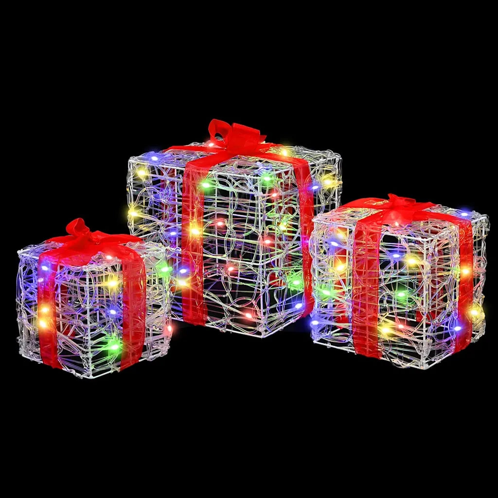 Scatola Regalo 3 pcs Multicolore 20 x 20 x 20 cm Acrilico