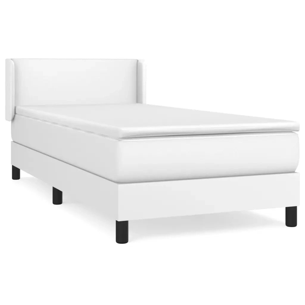 Giroletto a Molle con Materasso Bianco 90x190 cm in Similpelle 3130632