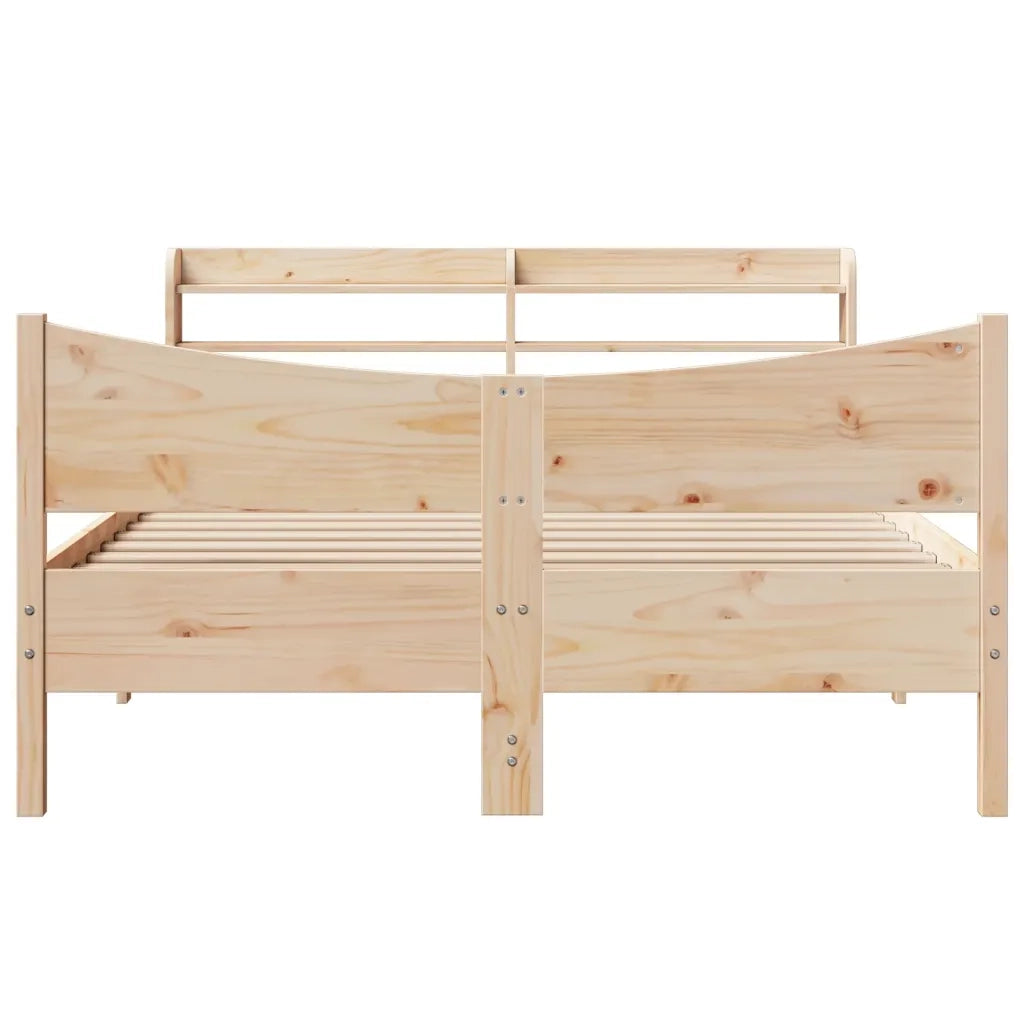Giroletto con Testiera 160x200 cm in Legno Massello di Pino 3307038