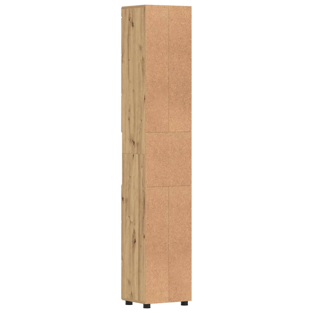 Set di Armadi da Bagno TULUM Rovere artigianale 880360