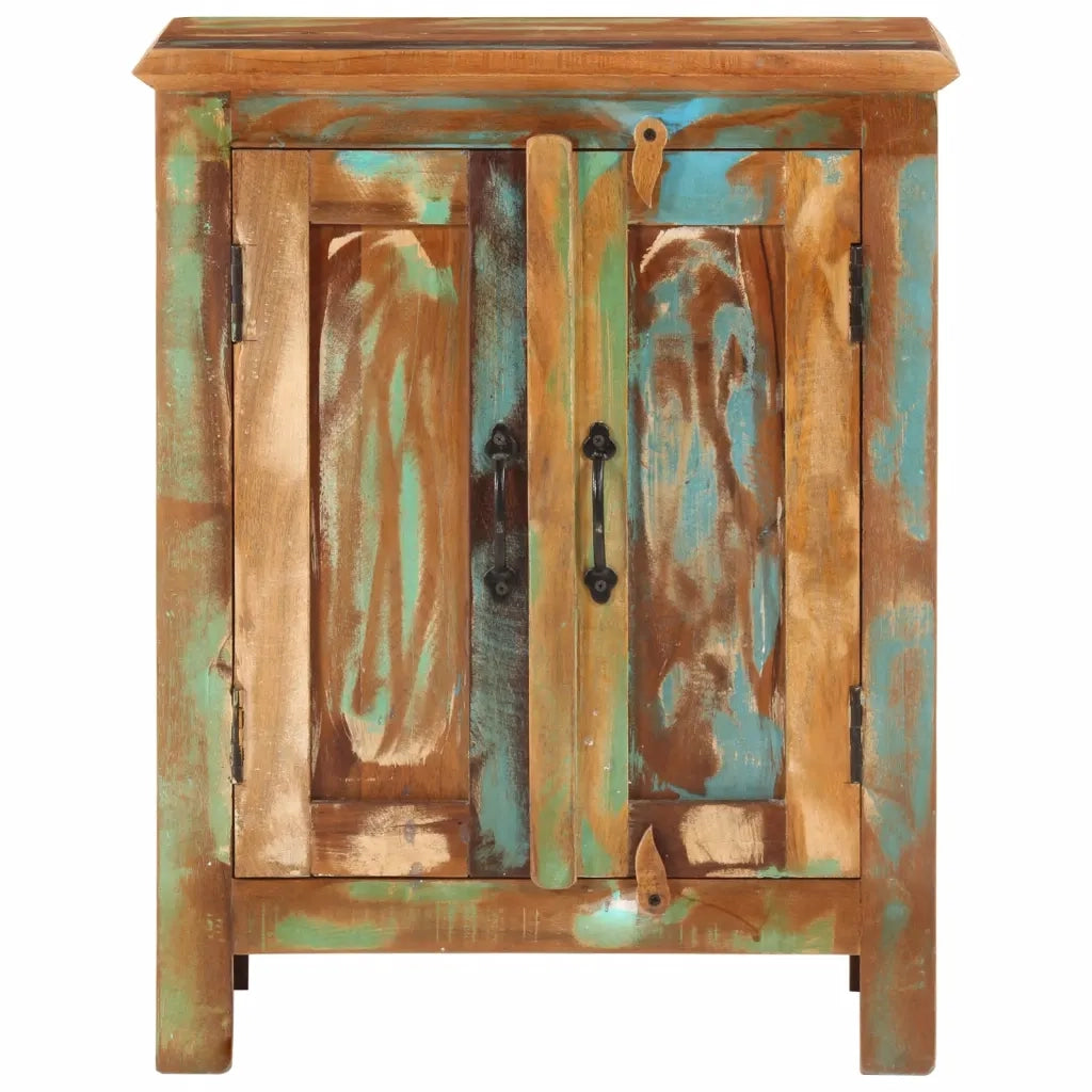 Credenza con 2 Ante 55x30x70 cm in Legno Massello di Recupero 352055