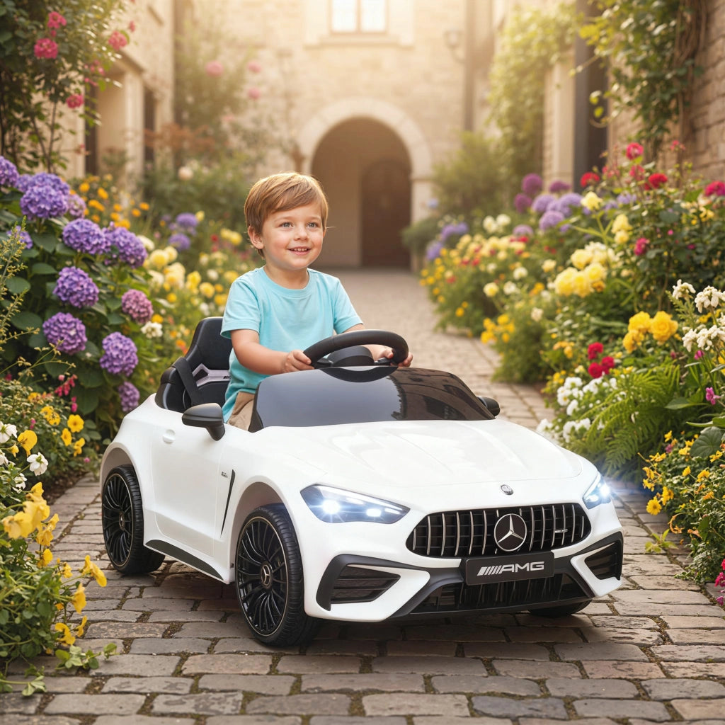 Auto elettrica per bambini Mercedes ¨C zephmum ¨C Bianco 12V